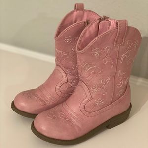 Girls pink Cat and Jack size 11 cowboy boots